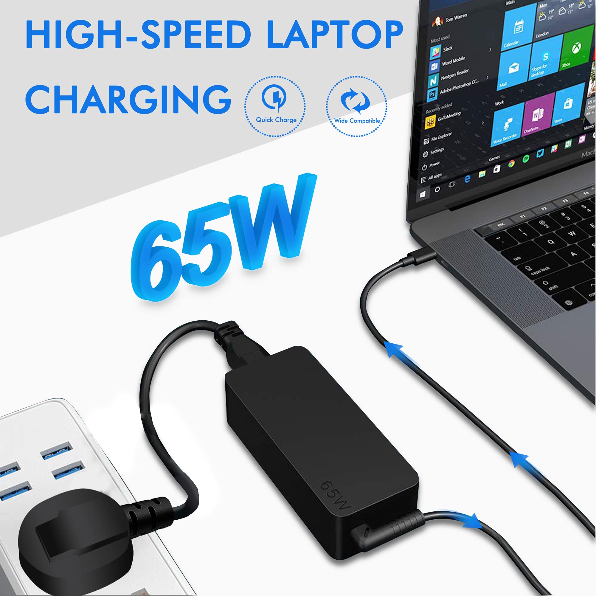 Nuovo Originale 65W 20V 3.25A USB Tipo-C ADLX65YCC3A Adattatore Per Computer Portatile AC Per Lenovo ThinkPad X1 Carbonio Caricatore Per Notebook Yoga