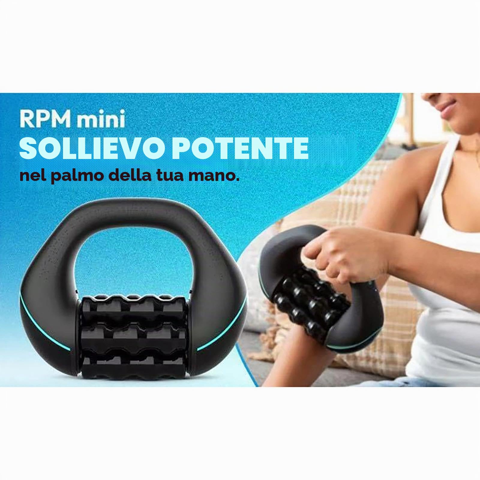 Massaggiatore Elettrico A Rullo Manuale,massaggiatore Anticellulite,Rullo Massaggiante Elettrico Con Manico,Maniglie Multiple Ergonomiche, 3 Livelli Di Intensità E 24 Pulsanti Massaggio(A)
