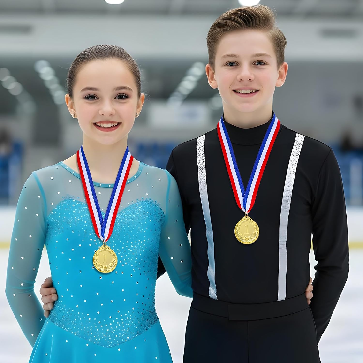 30 Packs Award Medals - Ideal for Sports, Competitions, Parties, Spelling Bees & Olympics 2 Inches in Diameter, 0.15-inch Thickened 10 Each of Gold, Silver, and Bronze - Perfect Prizes for Winners