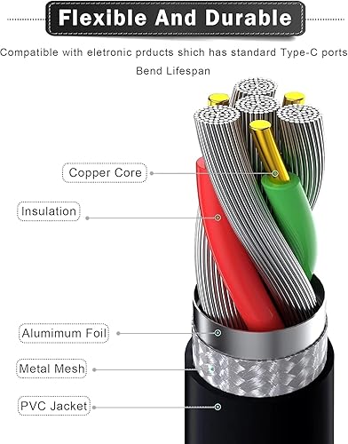 Miniatura 4 de Adaptador de CA de cargador USB C de 45 W compatible con HP Chromebook 11 13 14 14A G6 G7 G8 EE Elite Specter X360 14-ca051wm 14-ca020nr 14-ca061dx