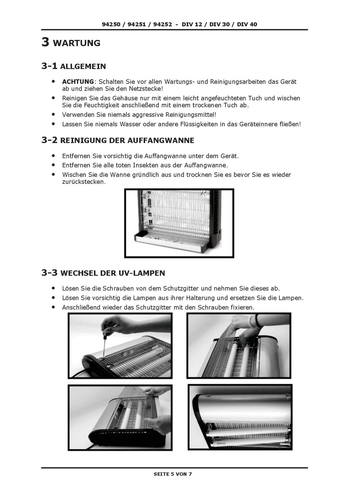 DEMA Insektenvernichter 40 W – Insektenlampe, Insektenfalle, Insektenkiller, Fliegenfalle – effizient, langlebig, sicher – für Haus, Terrasse, Garten, Balkon, Küche, Innen- & Außenbereich