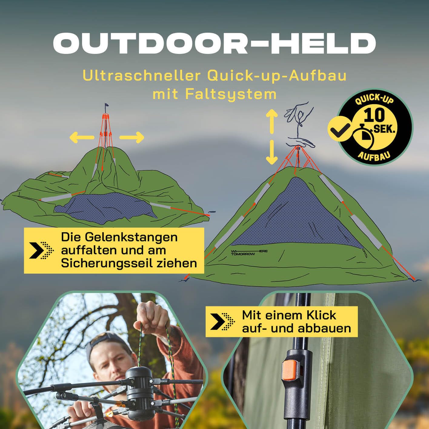 Lumaland Premium Duschzelt | Toilettenzelt für Indoor & Outdoor | Mobiles Umkleidezelt & Lagerzelt | Zelt für Tierfotografie | Ideal zum Campen, Festival & zum Angeln | Wasserdicht & Windfest [Grün]