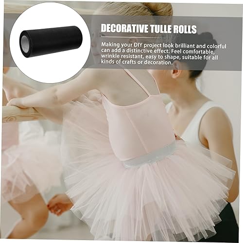 Miniatura 4 de EXCEART 20 Rolls Party Tulle Fabric Chair Sash Bow Ribbon Fabric Tulle Spool Royal Blue Wedding Tulle Fabric Tulle Ribbon for Gift Wrapping