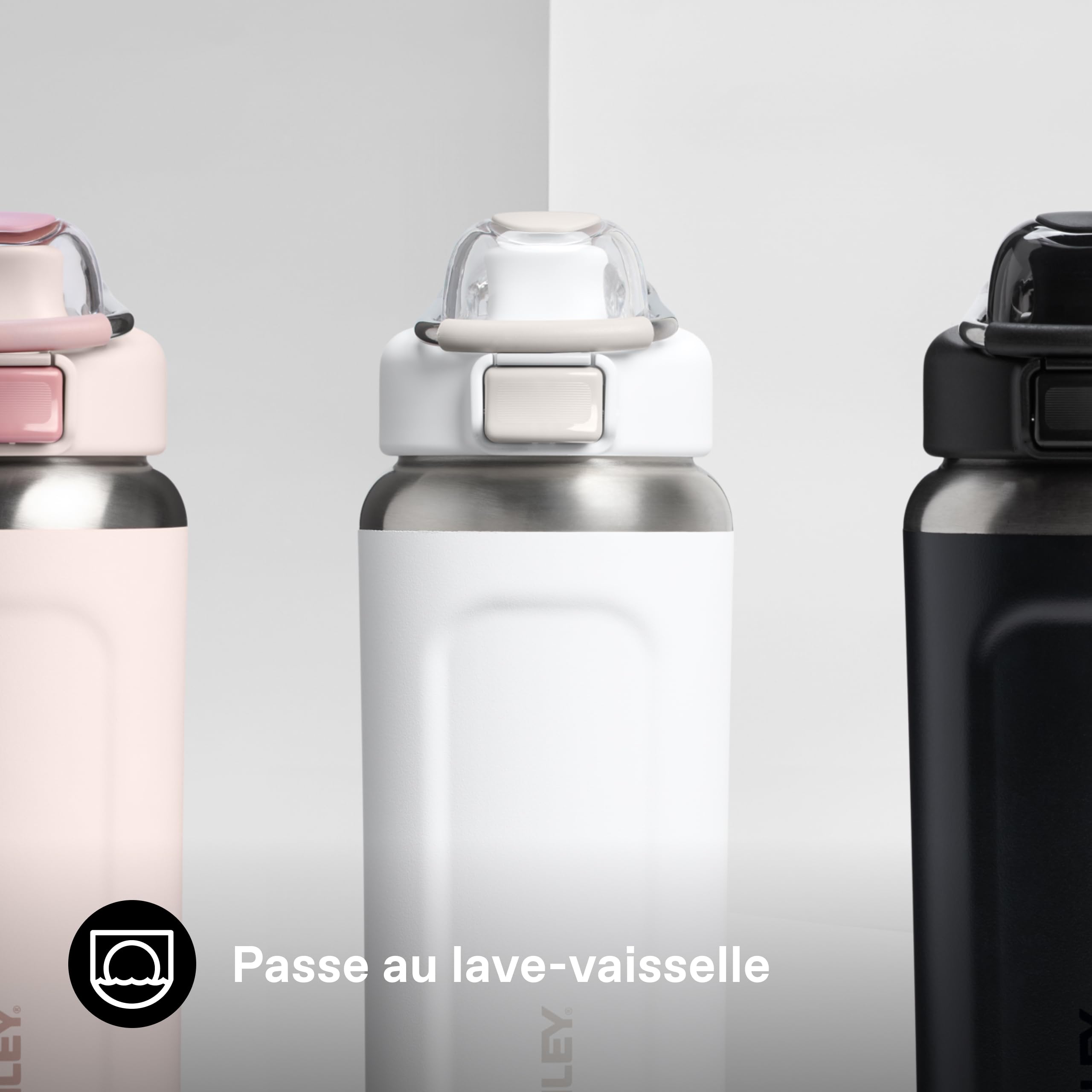 STANLEY 1913 Wellspring Bottle 0.7L - Frost | 12 Heures Froid - 40 Heures Glacé - Sans BPA - Bouteille Acier Inoxydable Recyclé - Étanche - Lavable Au Lave-Vaisselle