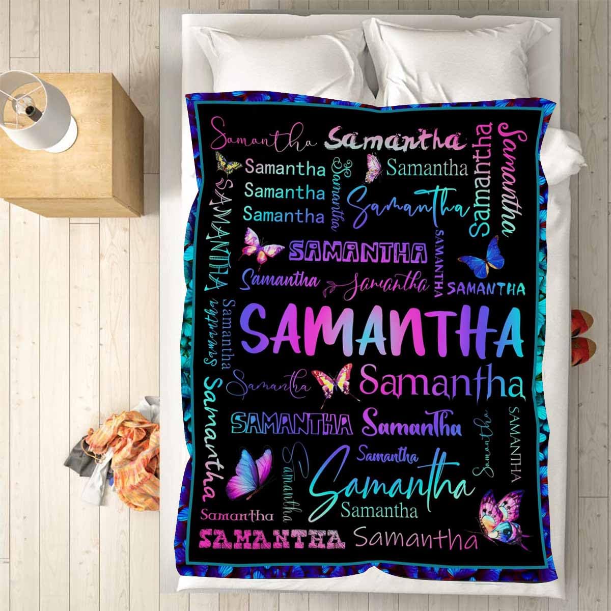 Personalized Baby Blanket With Name - Custom Swaddle Blanket For Newborn Gifts - 40x30 Inch