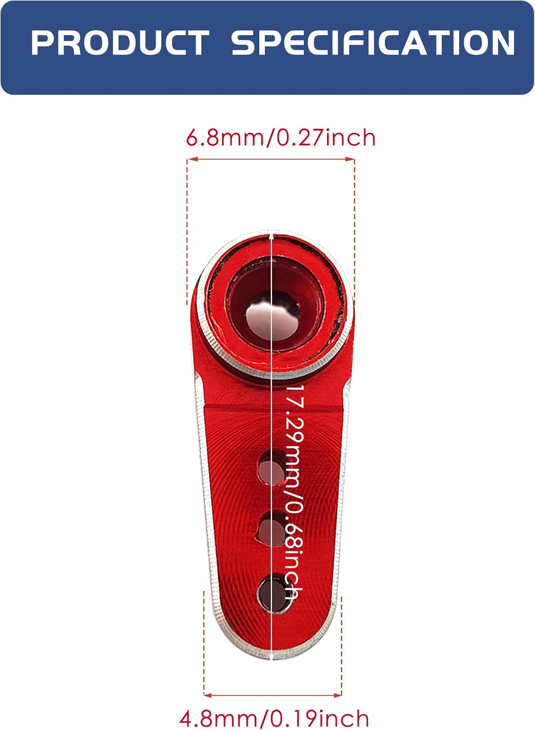 RC Servo Mount Bracket and Mini Servo Arm Red for ES08MA II Servo Upgrade Parts for Axial SCX24 RC Car Crawler