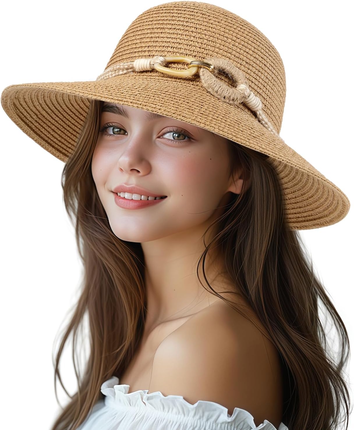 Beach Hats for Women, Straw Hat for Women UPF 50+ UV Sun Protection Sun Hat