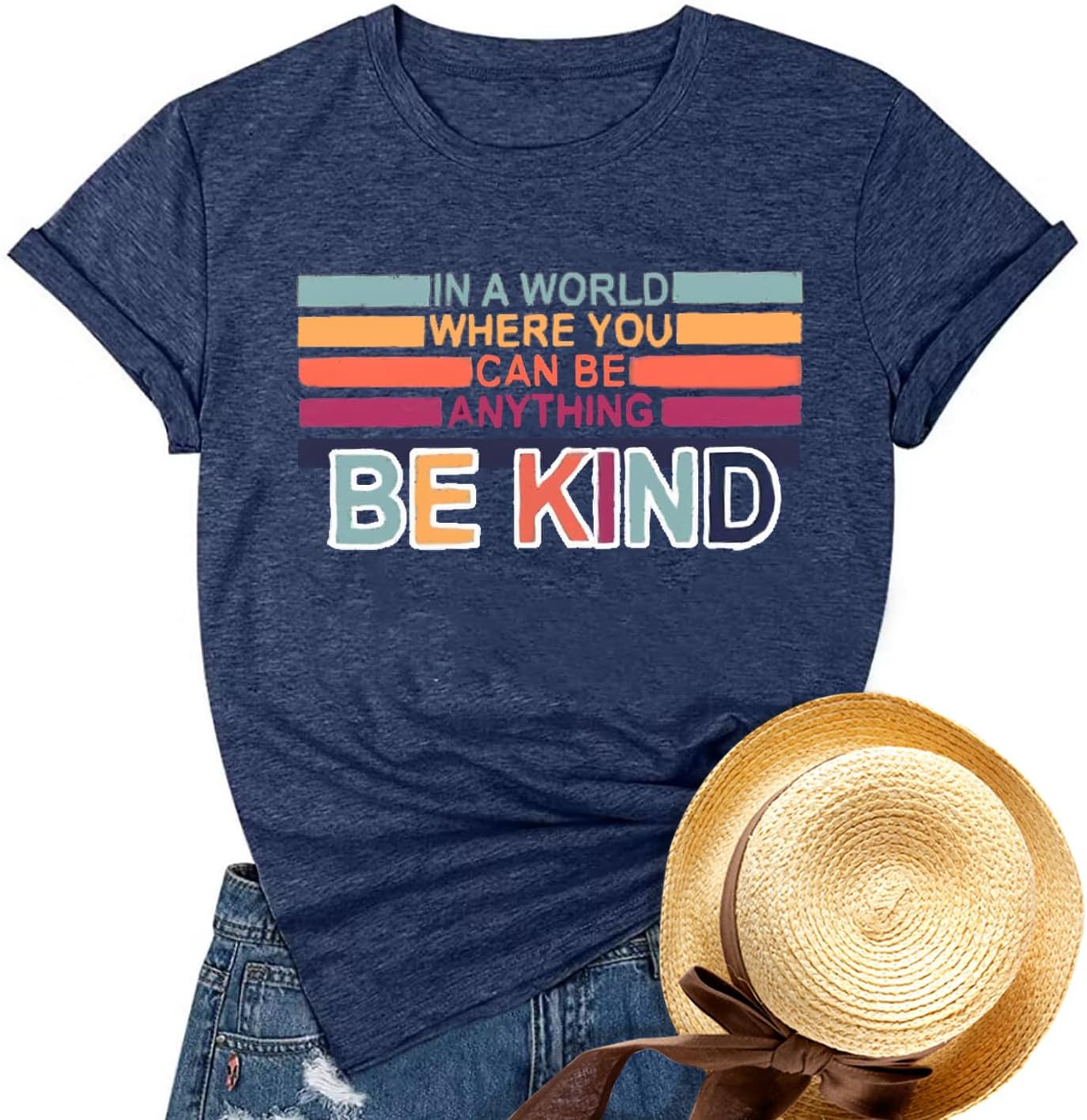Bee Kind Shirt Womens Graphic Tshirts Funny Inspirational Teacher Shirt Novelty Casual Short Sleeve Tee Top