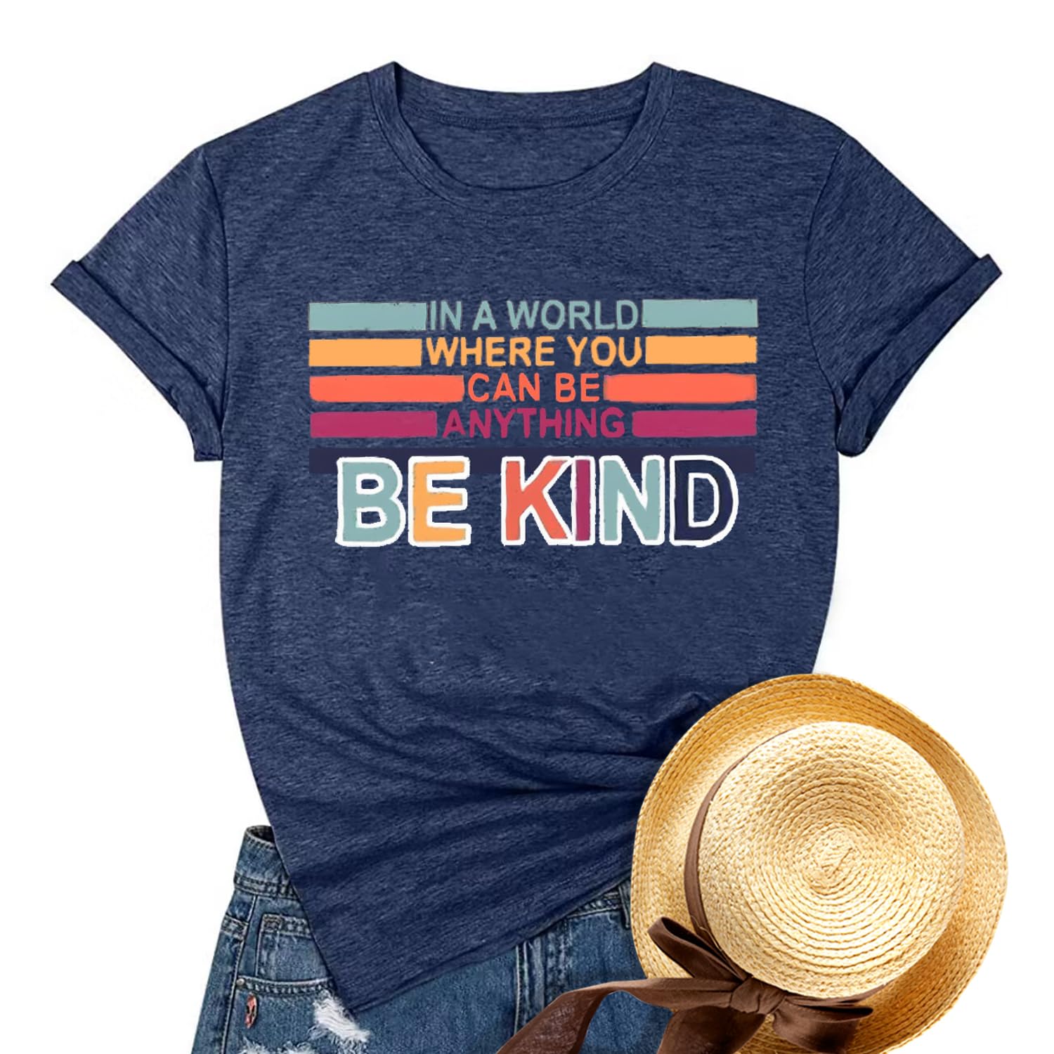 Bee Kind Shirt Womens Graphic Tshirts Funny Inspirational Teacher Shirt Novelty Casual Short Sleeve Tee Top