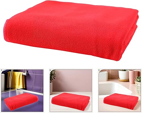 Miniatura 9 de Toalla de baño de secado rápido, extra grande, toalla ligera para spa, playa, natación, camping, color rojo