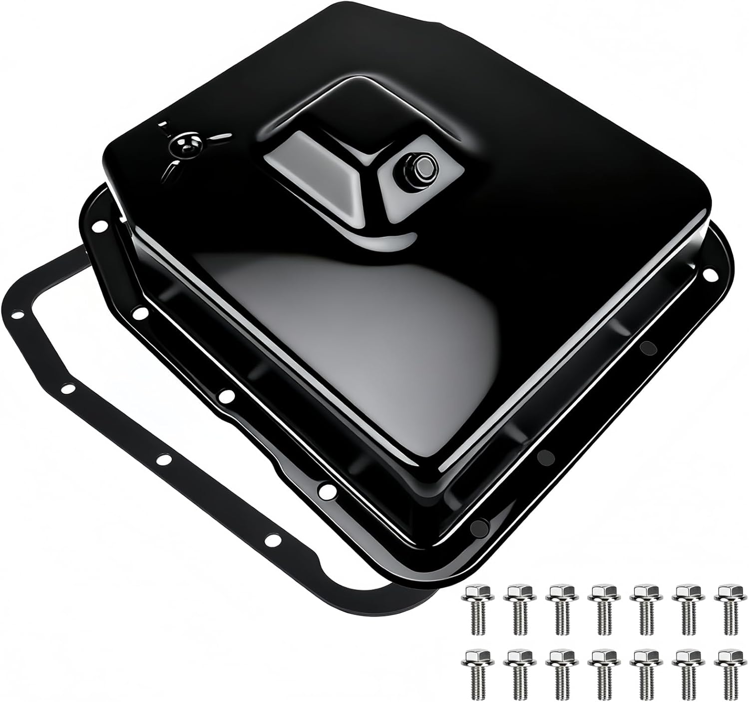 265-813 Transmission Oil Pan with Gasket and Drain Plug &14 Screw Fits for Ford E-150 F-150 E-250 E-350 E-450 Mustang Expedition/Lincoln/Mercury Models