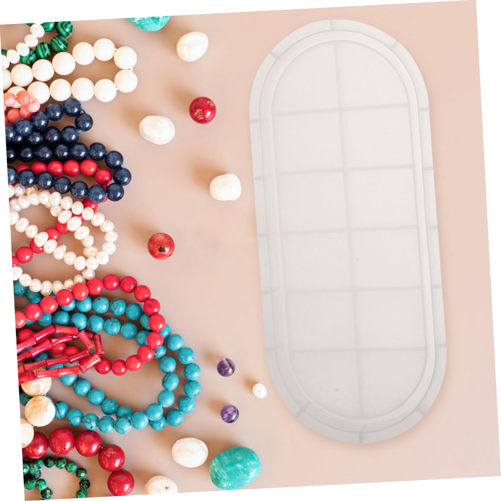 Stampi in Silicone Ovali per Resina Epossidica 5 Pezzi per Gioielli Fai da Te Bordo Facile da Sformare per Creazioni Eleganti e Versatili