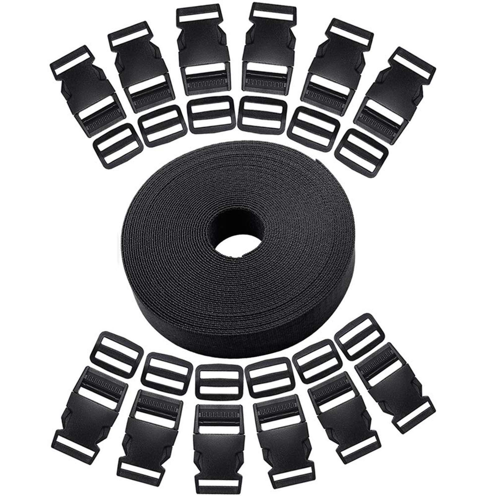 Lot De 12 : Sangles D'arrimage De 250 Cm De Long Avec Boucle De Serrage Pour La Fixation Avec