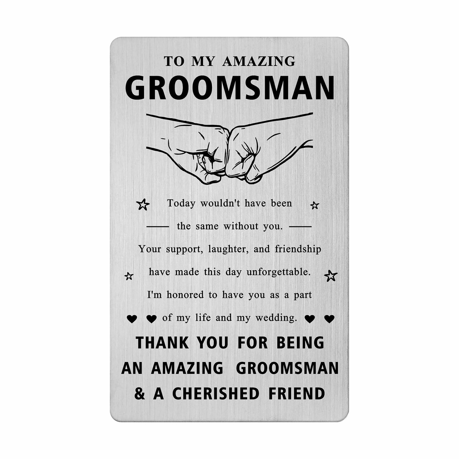 Richesele Groomsmen Thank You Gifts from Groom, Groomsmen Proposal Wedding Day Wallet Card Gift