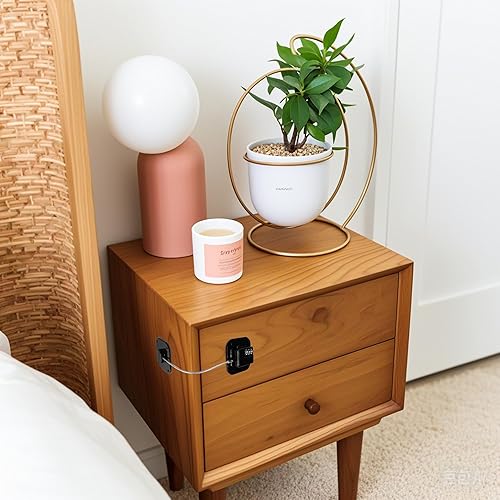 Miniatura 6 de Paquete de 2 cerraduras para refrigerador para niños, cerraduras de seguridad para niños, cerraduras de gabinete de seguridad para niños, armarios,