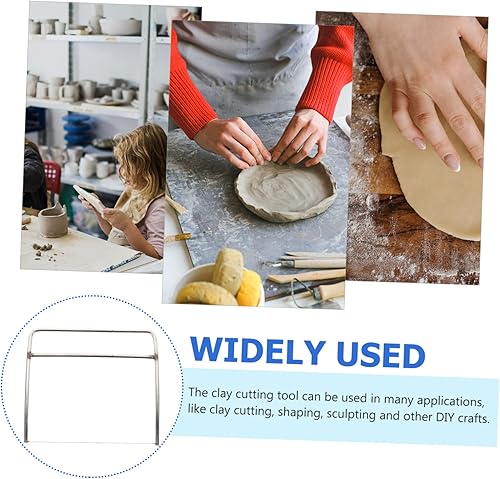 Miniatura 5 de EXCEART Cortador de mantequilla de acero inoxidable cortador de barro estudiante mini tetera de arcilla púrpura herramientas de masa de juego de