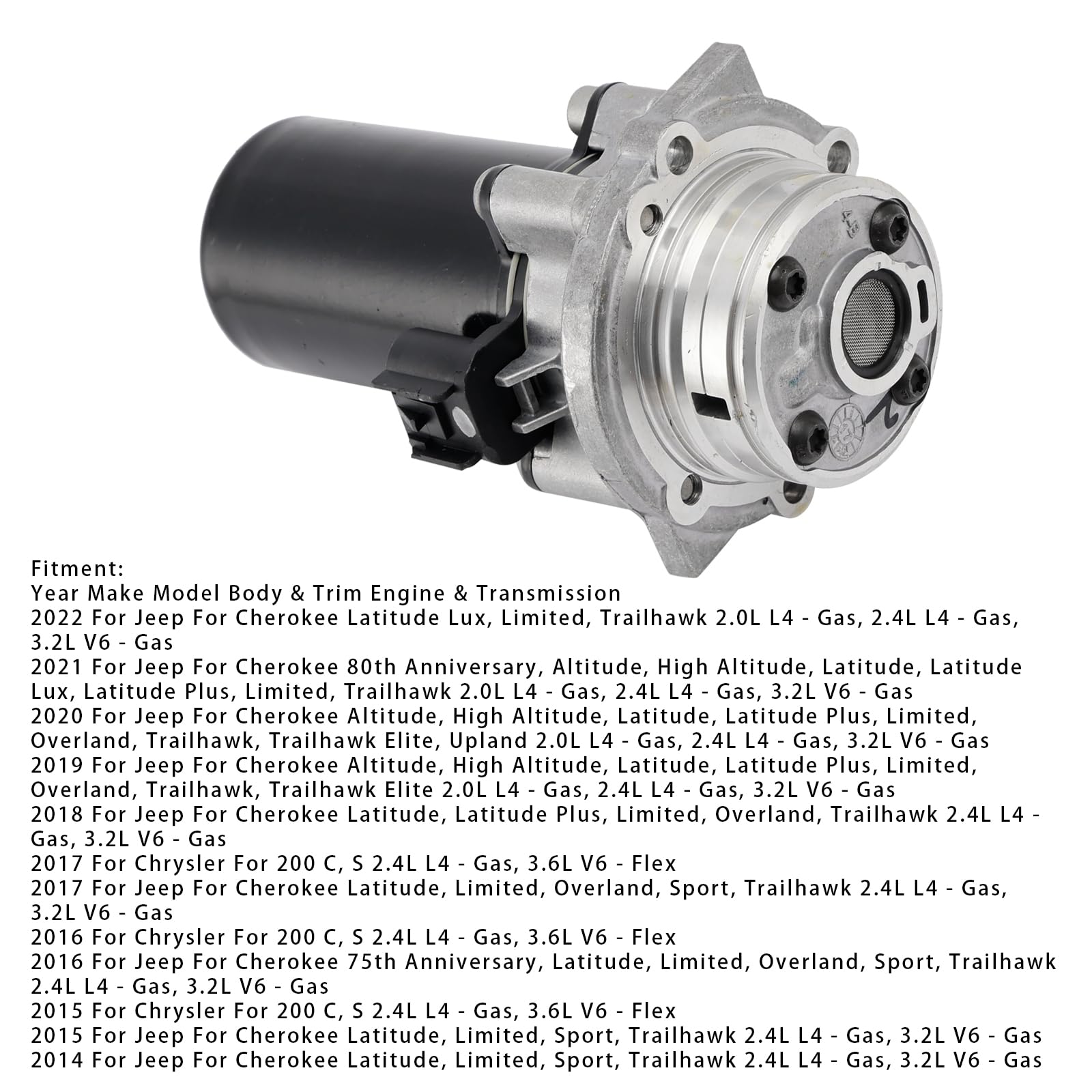 Topteng Rear Differential Pump Motor 68227808AA 68227808AB Adatto per Jeep Cherokee 2014-2022