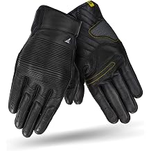 SHIMA Blake Gloves Motorcycle Gloves Men Leather Summer Biker Armoured Protectors Motorbike Perforated Ventilated Reinforced Motorsport Glove Street Motorbikes Mens, Black, L