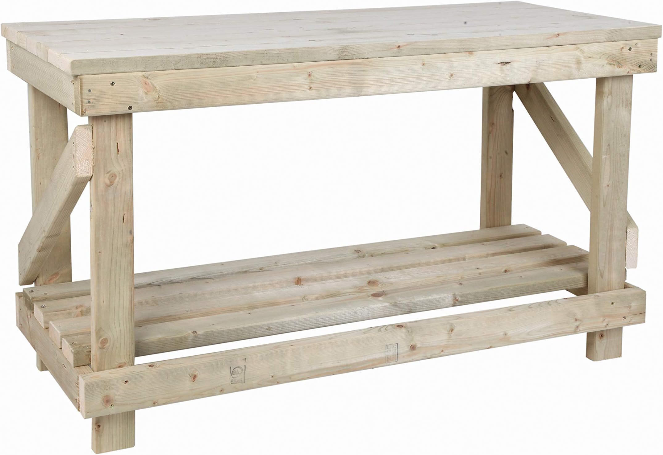 MC TIMBER PRODUCTS LTD 5FT WOODEN WORK BENCH Heavy Duty & Strong Solid Wooden Top