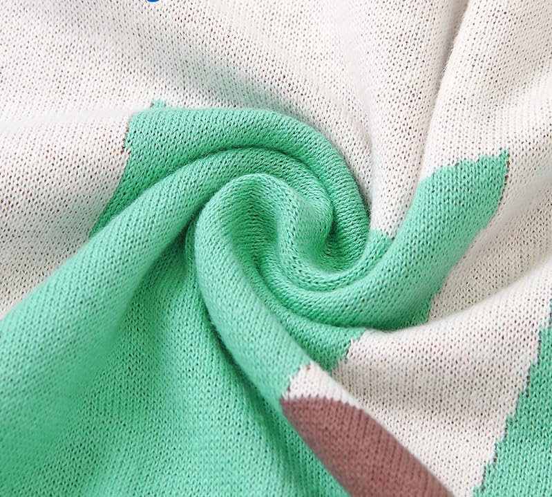 Image of Cute Baby Blanket with Animal Design - 100% Cotton Swaddle for Newborns, Infants & Toddlers - Versatile Stroller Cover, Play Mat, and Nursery Blanket - 39 x 31 inches (Unicorn Green)