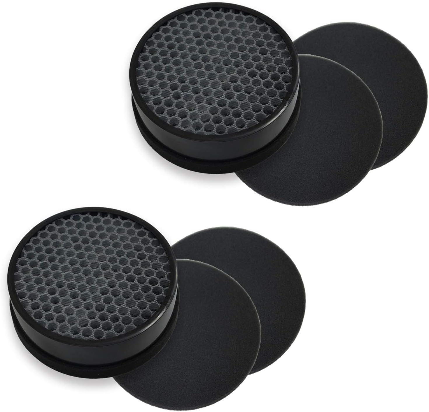 PUREBURG Replacement Filter Compatible with GENIANI G-2000-FL & TCL CISNO iHome KJ65F-A1 KJ65F-A2 Air Purifiers,2-Pack H13 HEPA Activated Carbon Pre-Filters Air Clean