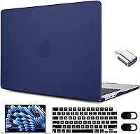 Vista 9 de MEEgoodo Funda transparente para MacBook Air M4/M3/M2 de 15 pulgadas 2025 2024 2023 (compatible con el modelo A3241/A3114/A2941), carcasa rígida