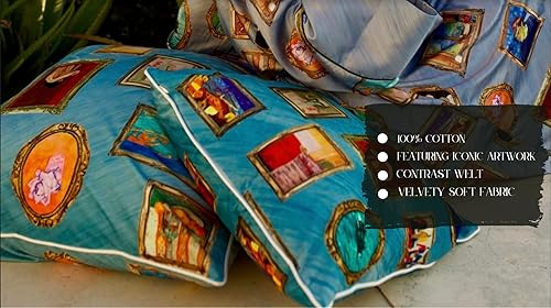 Miniatura 2 de Vanderbeek Funda de almohada decorativa inspirada en el arte (Airy Blue Gallery, 22 x 22 pulgadas)