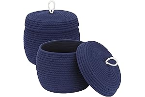 Sea Team Rope Storage Basket with Lid: Organize in Style