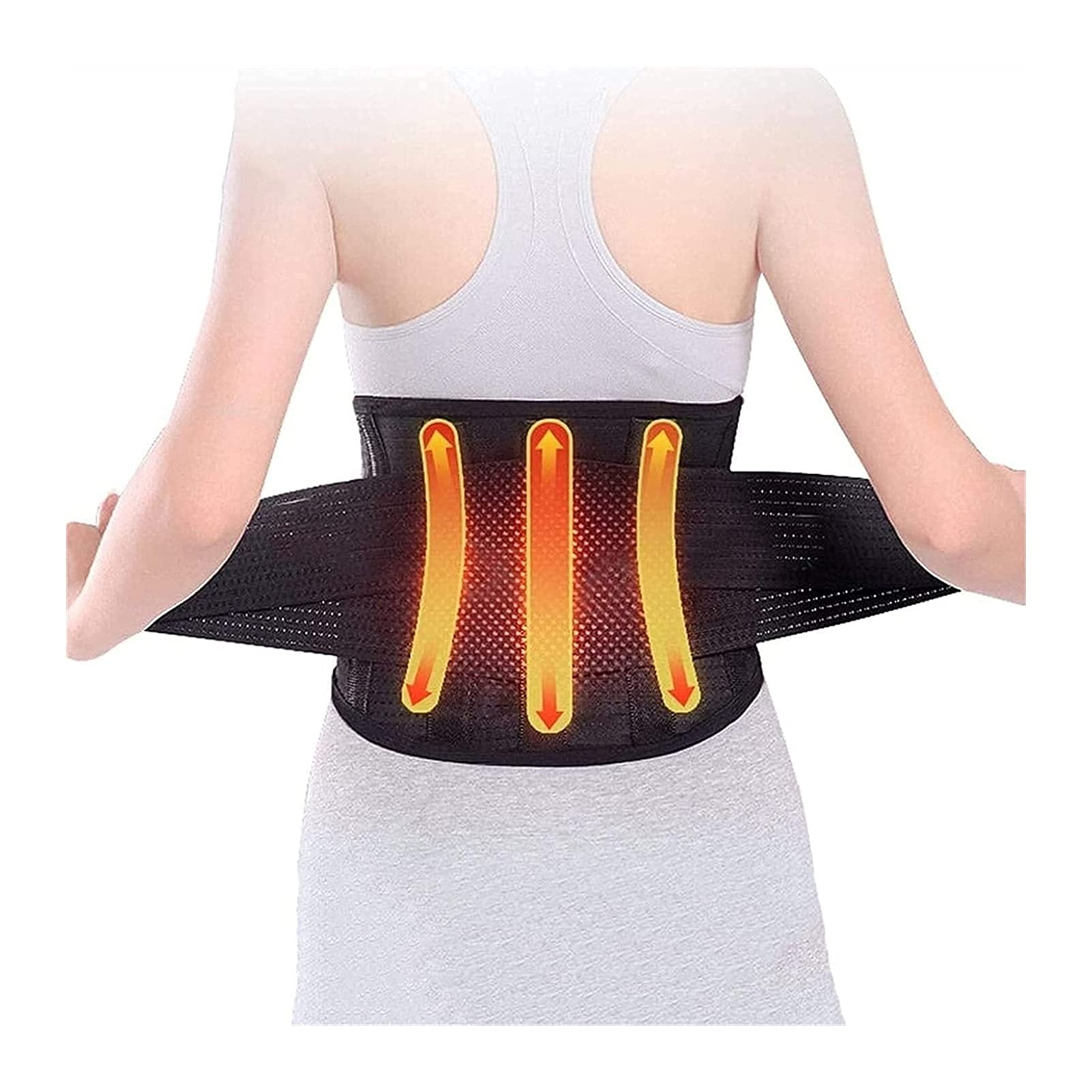 Fuerte Soporte Lumbar para Espalda Baja, Alivio del Dolor, espasmos de Espalda, ciática, Hombres y Mujeres, Levantamiento de Pesas, Cintura, cinturón de Gimnasio para Deportes ()