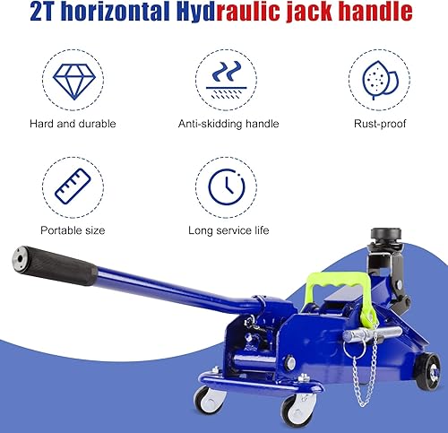 Miniatura 2 de Windspeed Paquete de 2 manijas hidráulicas horizontales para gato de 2 toneladas de repuesto para manija de palanca de poste de gato de automóvil,