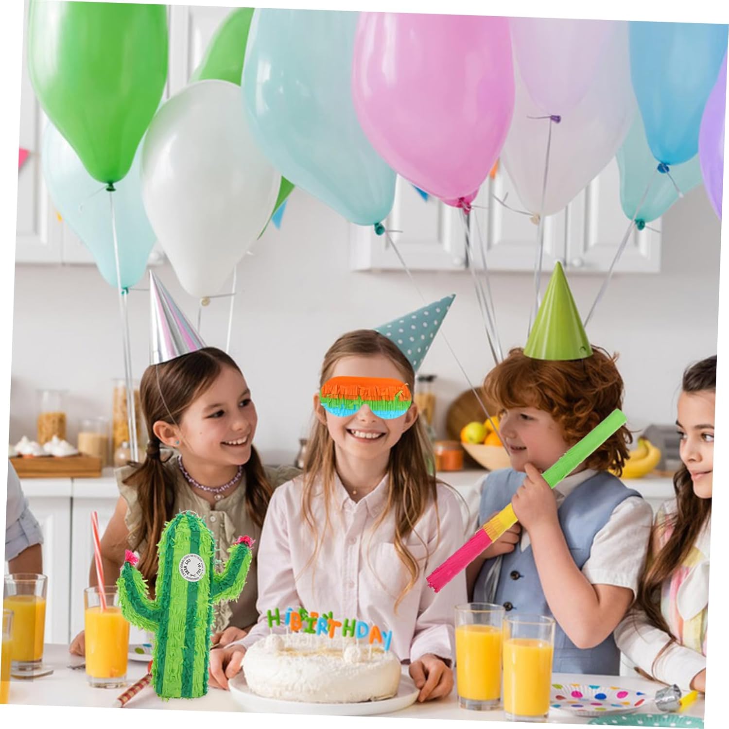 1set Cactus Shape for Birthday Parties Fun Pull String Design Filled Assorted Candies Unique Decoration for Bridal Showers and Events for Boys and Girls and Adults