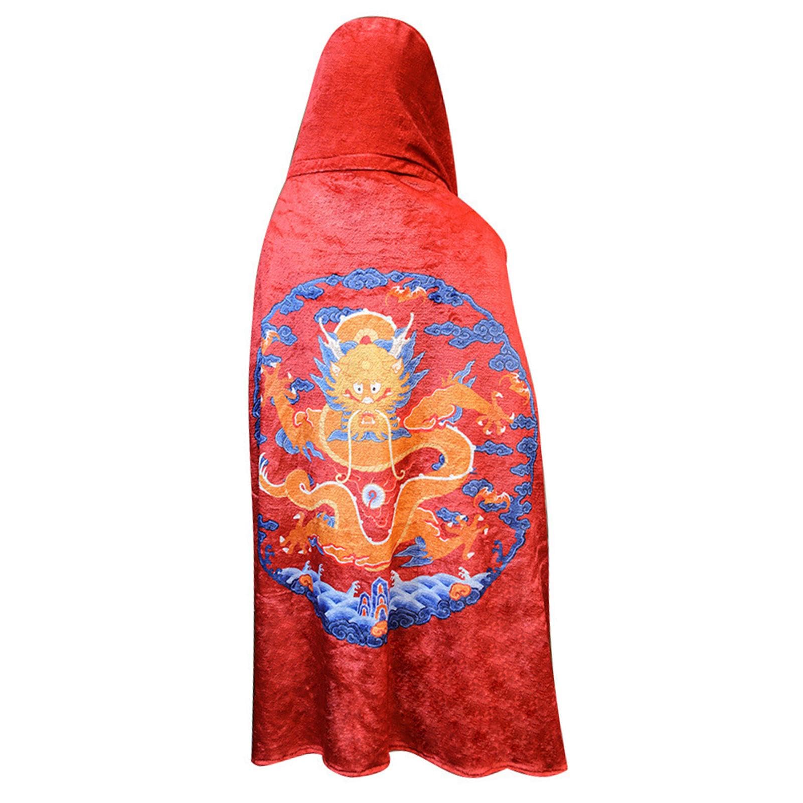 Cape à capuche de dragon pour soirées cocooning et hiver