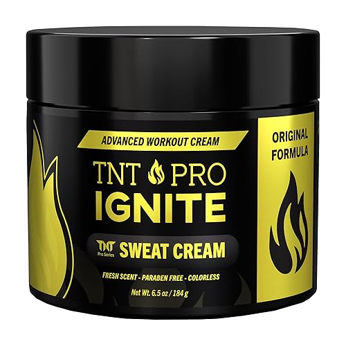 TNT Pro Ignite - Crema adelgazante corporal con tecnología Heat Sweat - Potenciador termogénico de entrenamiento para pérdida de peso