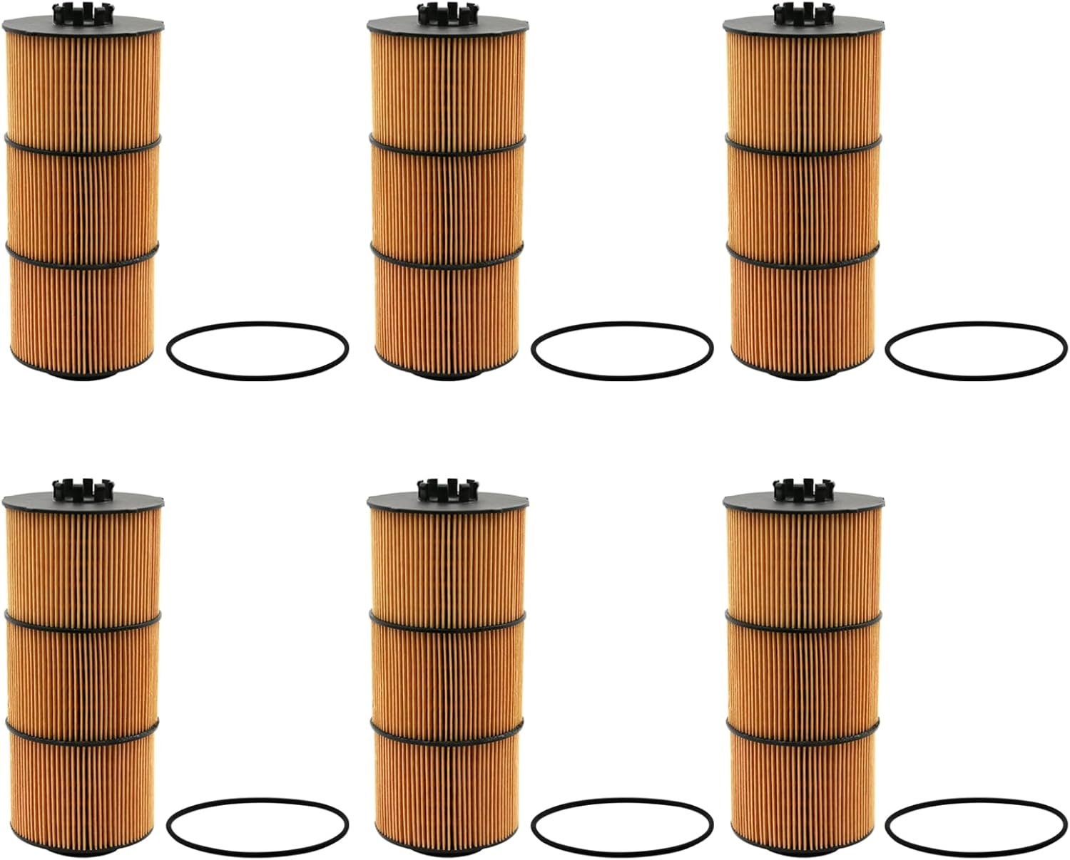 Pack of 6 LF17800 Lube Filter Cartridge Oil Filter, for 2020 and Newer DD13 DD15 DD16 Engines, Replaces# LF17810 A4711800009 A4711800209 A4721842425 P41000 LP7184 P582506