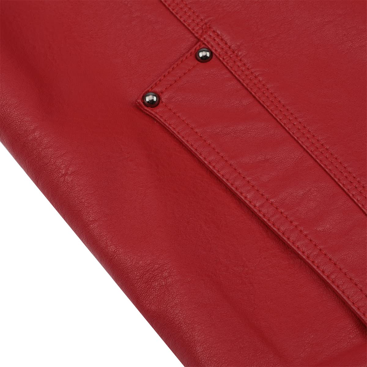 Sliktaa - Chaqueta de cuero sintético para hombre, ecológica, de invierno, de cuello alto, de entretiempo, acolchada, tipo motero, piloto, con cremallera, informal, moderna, clásica