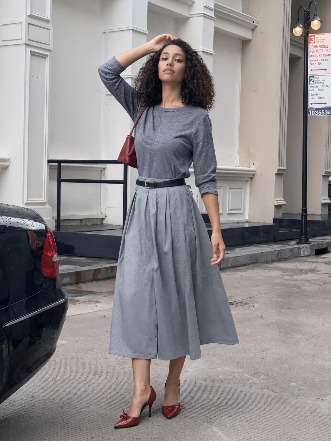 Cicy Bell Womens Long Sleeve Tunic Tops Side Slit Crew Neck Oversized T Shirts Fall Casual Loose Fit Basic Tees Shirts - Image 5