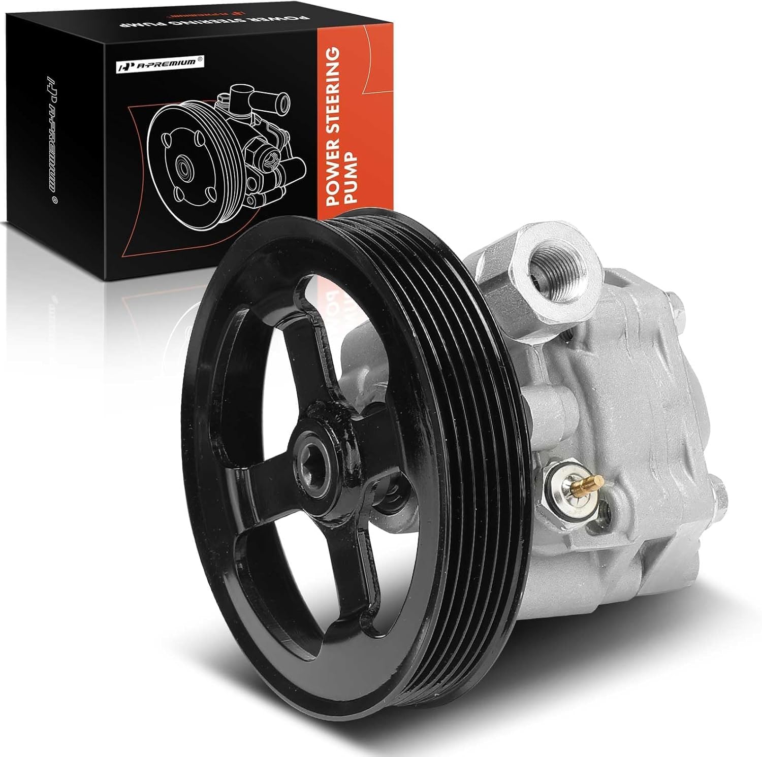 A-Premium Power Steering Pump, with Pulley, Compatible with Honda Passport 2001-2002 & Isuzu Axiom 2002, Rodeo 2001-2002, Rodeo Sport 2001-2002, 3.2L 3.5L, Replace # 8972056070