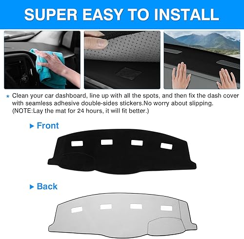 Vista 92 de Autorder Alfombrilla para tablero de instrumentos para Toyota 4Runner 1990-1995, accesorios para camioneta, cubierta de salpicadero, alfombrilla