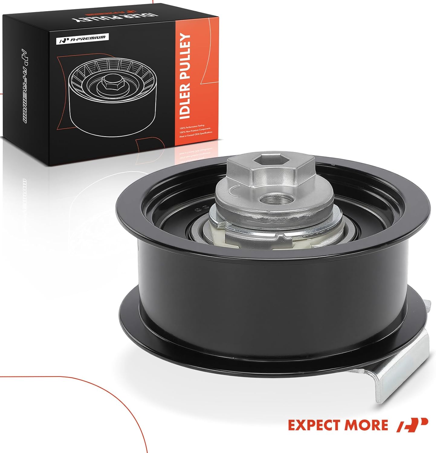 A-Premium Belt Idler Pulley Compatible with Volkswagen Jetta, Passat, Golf, Eos, GTI, Bora, Golf R, Jetta City & Audi A4, A3, TT, A3 Quattro, A4 Quattro, TT Quattro, TTS Quattro
