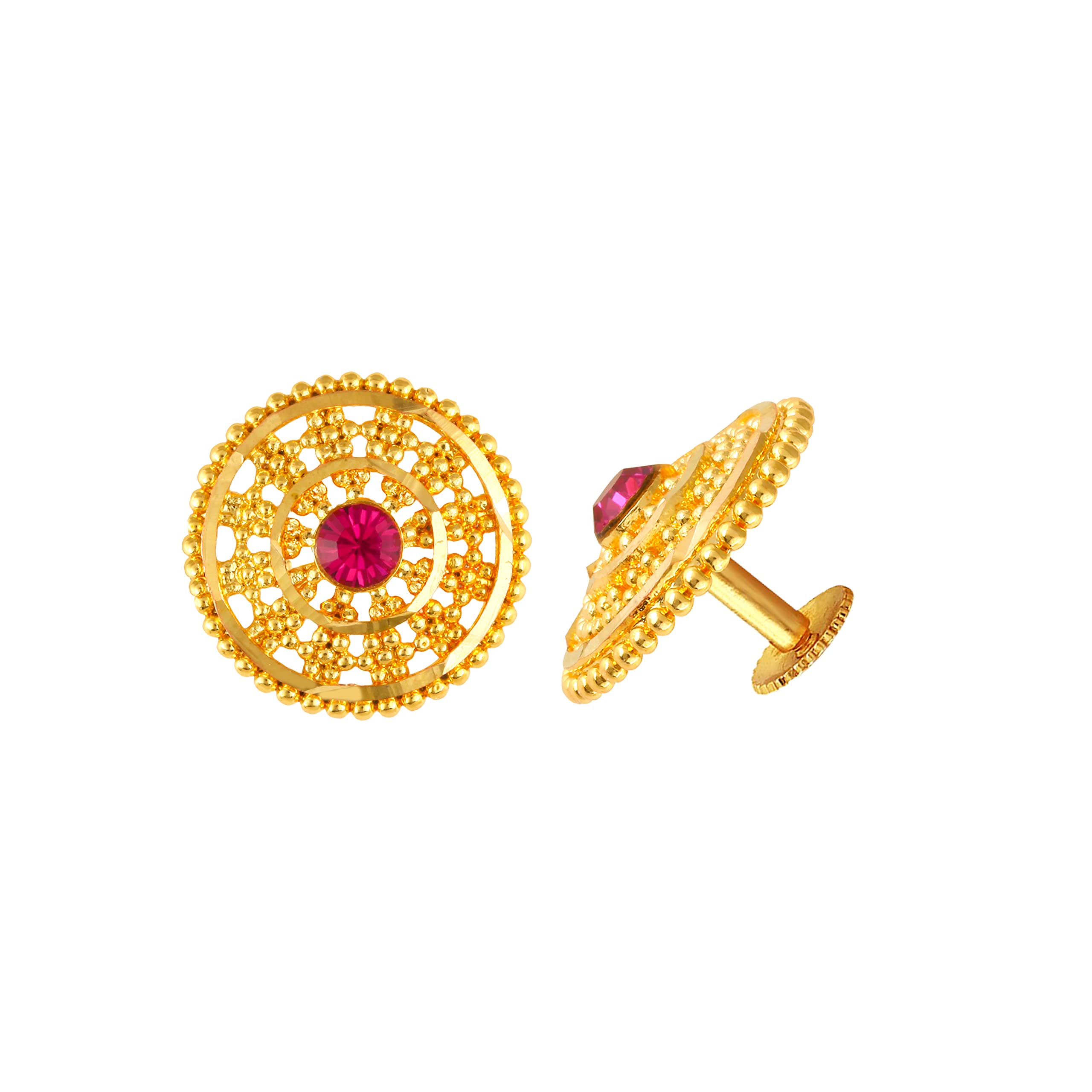 See full amazon price history chart for MEENAZ Traditional Temple 1 One Gram Gold Studs Ethnic Brass18k South Indian Meenakari Screw Back Round Ruby Pink Stone Stud Earrings Combo Set Pack For Women girls Latest -GOLD EAR RINGS STUD-M156 MEENAZ Traditional Temple 1 One Gram Gold Studs Ethnic Brass18k South Indian Meenakari Screw Back Round Ruby Pink Stone Stud Earrings Combo Set Pack For Women girls Latest -GOLD EAR RINGS STUD-M156 (B0B859462C) Amazon Price History, Amazon Price Tracker
