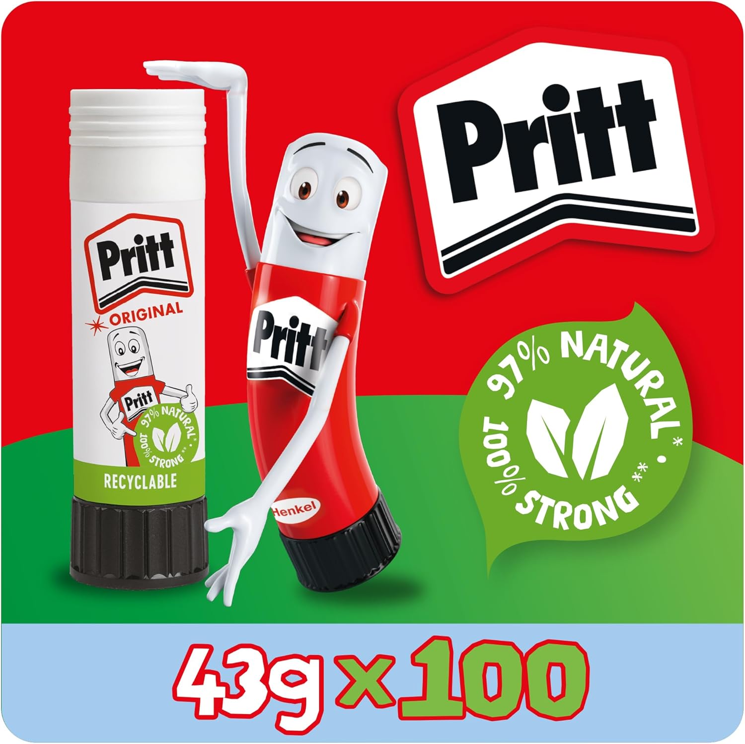 Pritt Glue Stick, Safe & ChildFriendly Craft Glue for Arts & Crafts