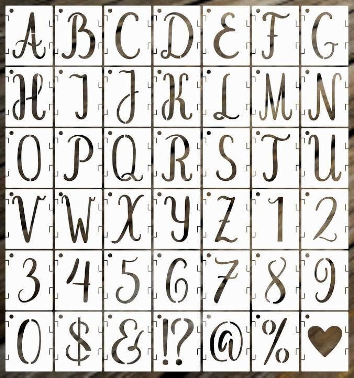 Letter Stencils, 42PCS Large Alphabet Stencils Letters, Reusable Spray Paint, Plastic Letter and Number Templates for Wall Painting DIY Art Projects Decoration