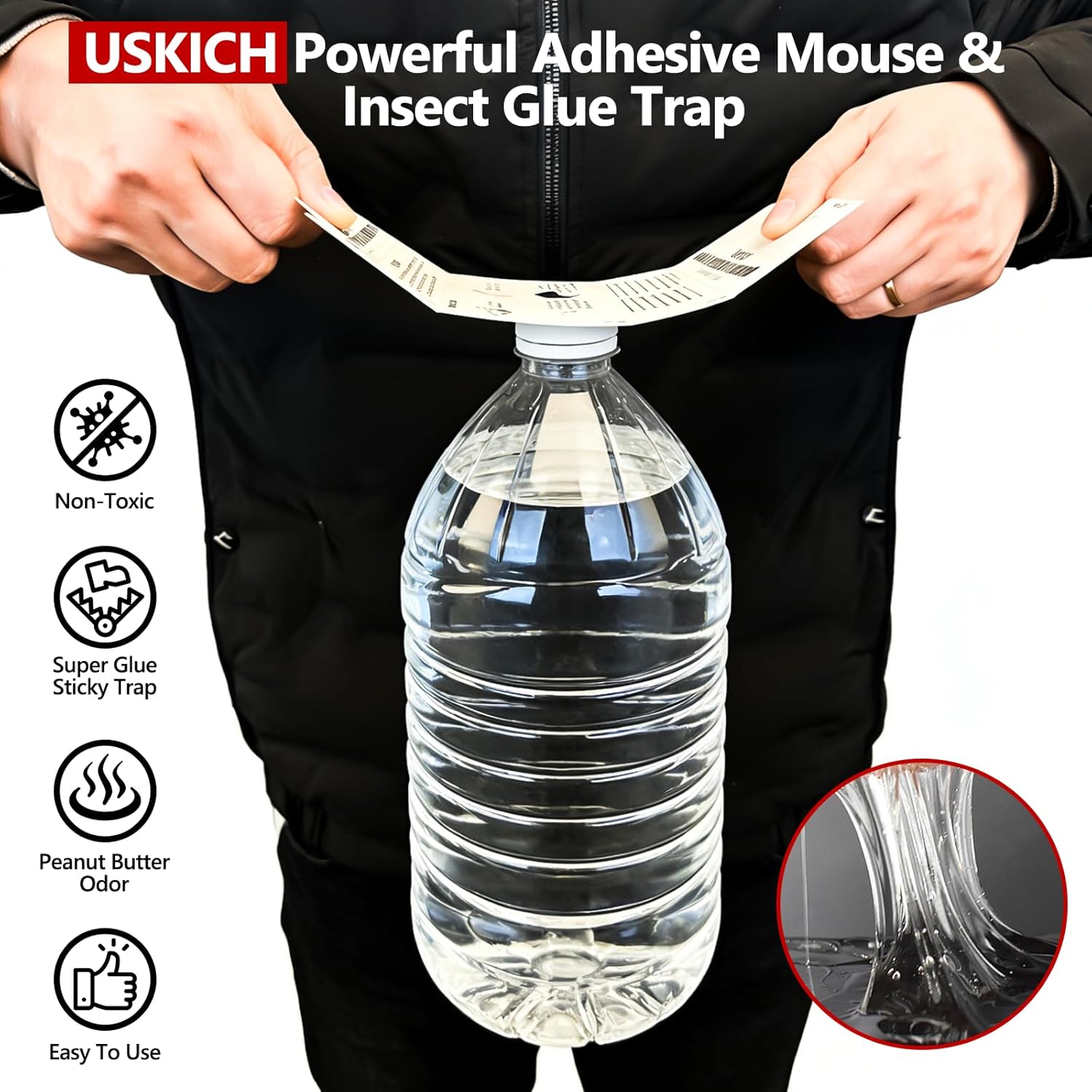 38Pack Mouse & Insect Glue Trap,Mouse Traps Indoor for Home,Adhesive Bugs Roach Spider Insect Traps,Sticky Pest Control Adhesive Tray,Bulk Glue Traps for Mice