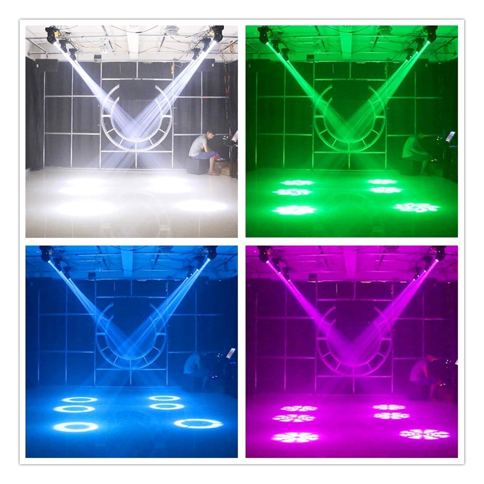 Luci Discoteca, LED 90W Spot a testa mobile Gobo/Pattern Luci Musica Festa di nozze Effetti scenici Controller Discoteca Illuminazione DJ professionale per Famiglia, Feste, Club, Matrimoni