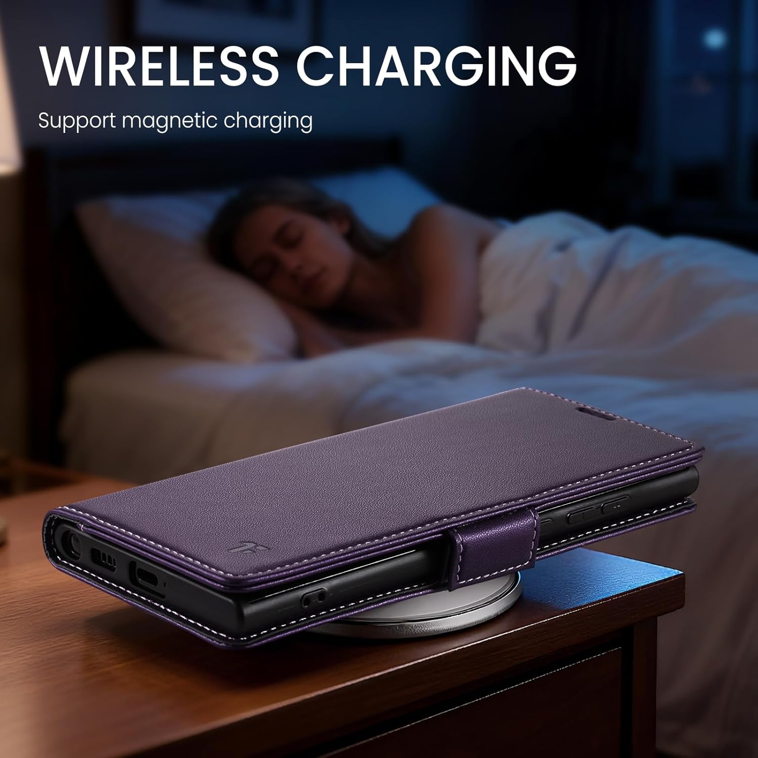 for Samsung Galaxy S25 Ultra Case Wallet with RFID Blocking Card Holder, PU Leather Kickstand Protective Flip Phone Cover Fit for Galaxy S25 Ultra 6.9", Purple - Image 6