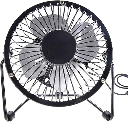 Miniatura 2 de AZ Trading & Import Mini ventilador de mesa portátil de metal USB (negro)