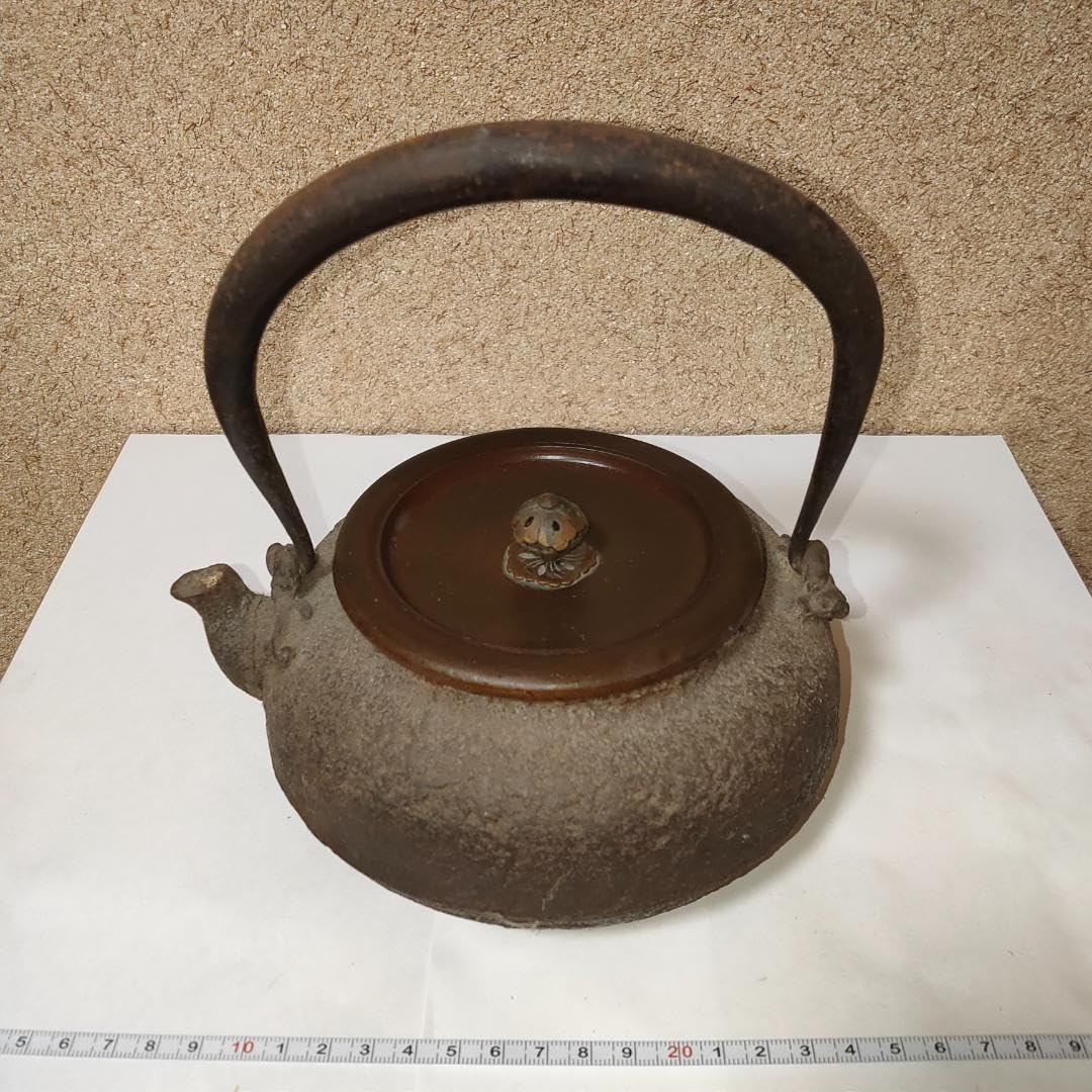 鉄瓶 小鉄瓶 鉄製 湯沸 茶道具 茶器 煎茶道具 銅蓋 龍文堂造 鉄瓶 小鉄瓶 鉄製 湯沸 茶道具 茶器 煎茶道具 銅蓋 龍文堂造 楽天