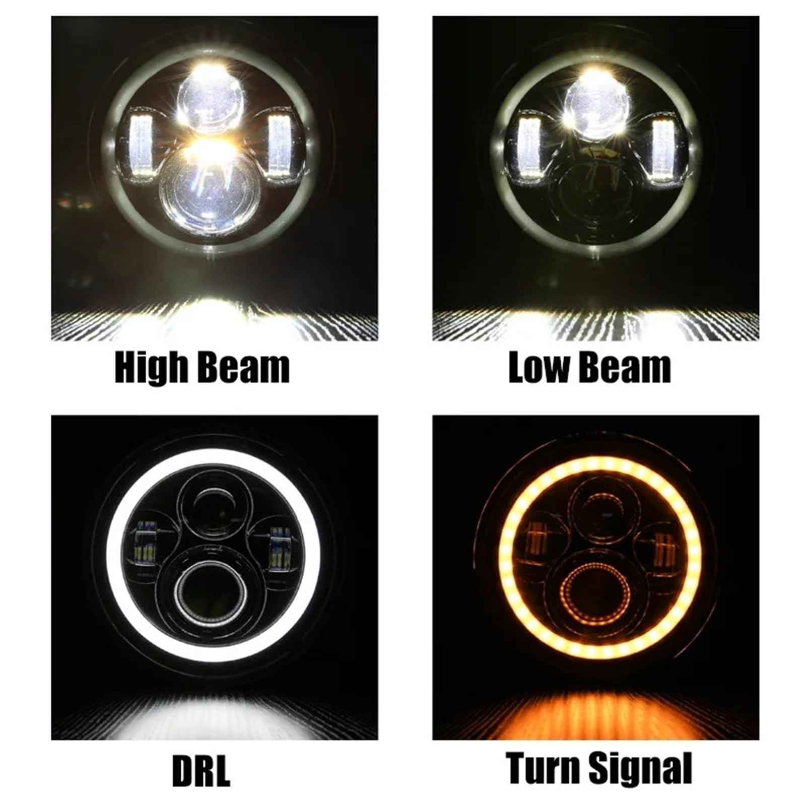 Do Harley Reflektora LED 7 Cal Części pasujące do reflektorów