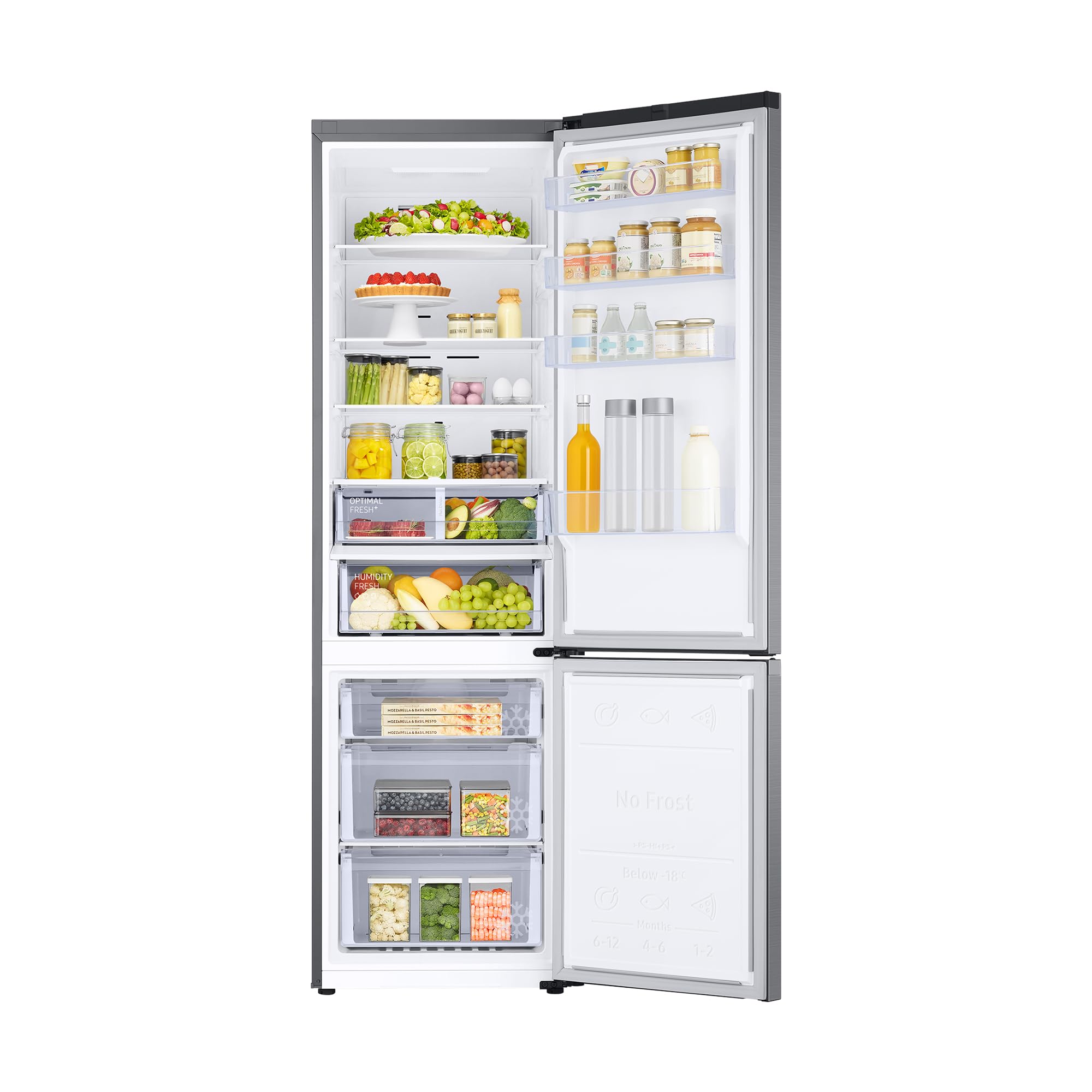 Samsung Frigorífico Combi No Frost 203cm 387L SpaceMax RB38C607AS9/EF | Twin Cooling Plus, Máxima eficiencia energética, SmartThings AI Energy Mode, Cajón Optimal Fresh+, Gran Capacidad