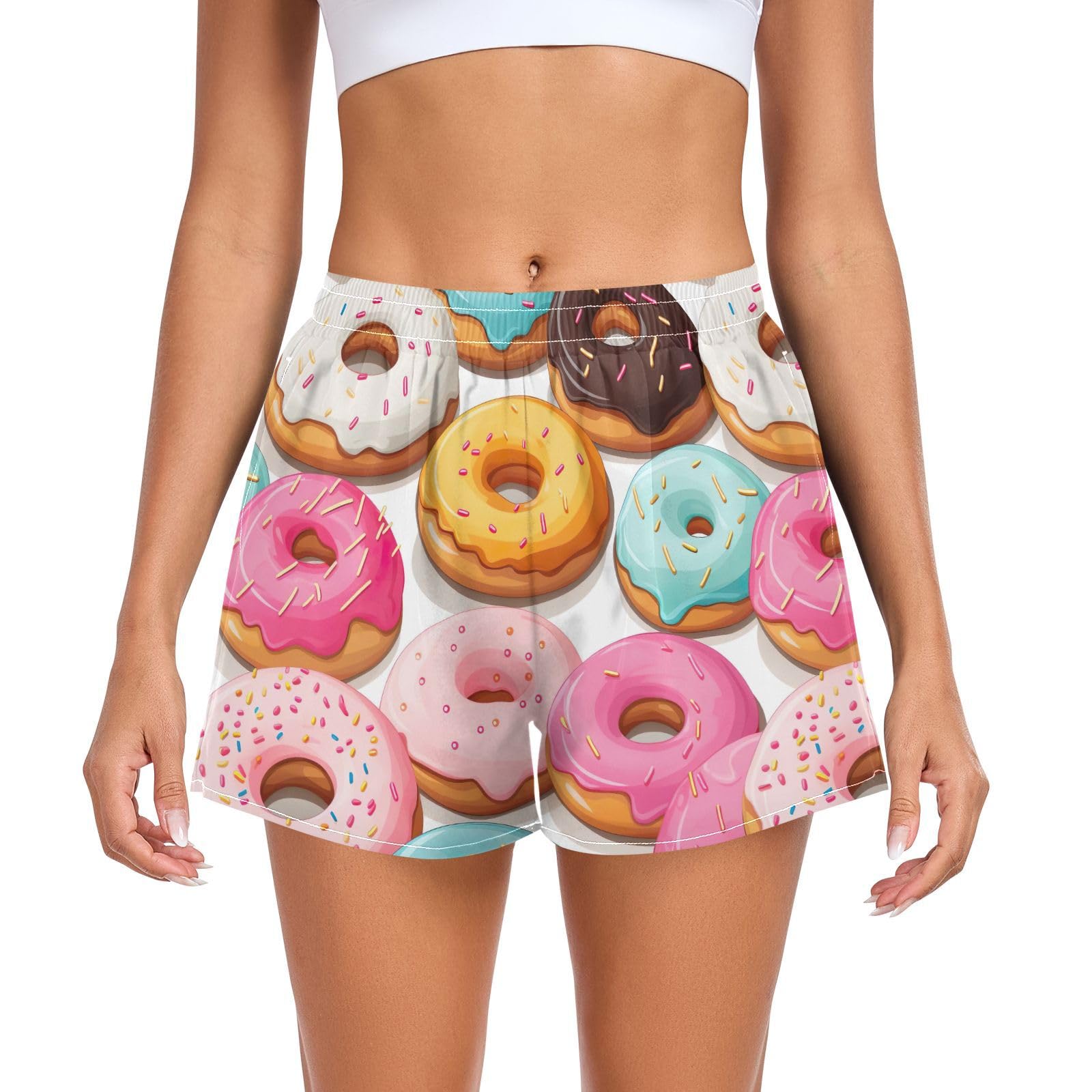 UMIRIKO Women Athletic Shorts Donuts Running Shorts for Women 2XL 202b3236